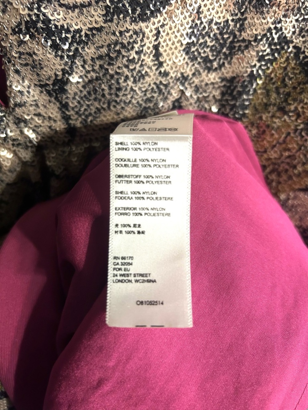 Anthropologie Marie Floral Sequin Puff Sleeve Top 12 Pink Gold Summer Wedding - Picture 6 of 9